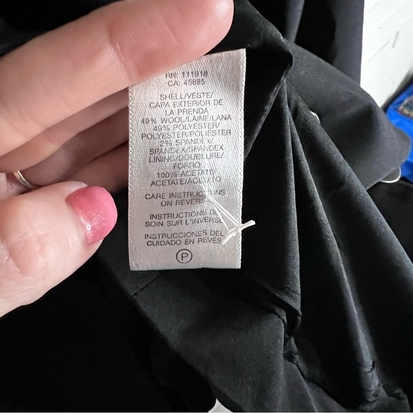 Michael Michael Kors Black Wool Blend Button Up Sports Blazer, Women’s Size 10 - Picture 6 of 9